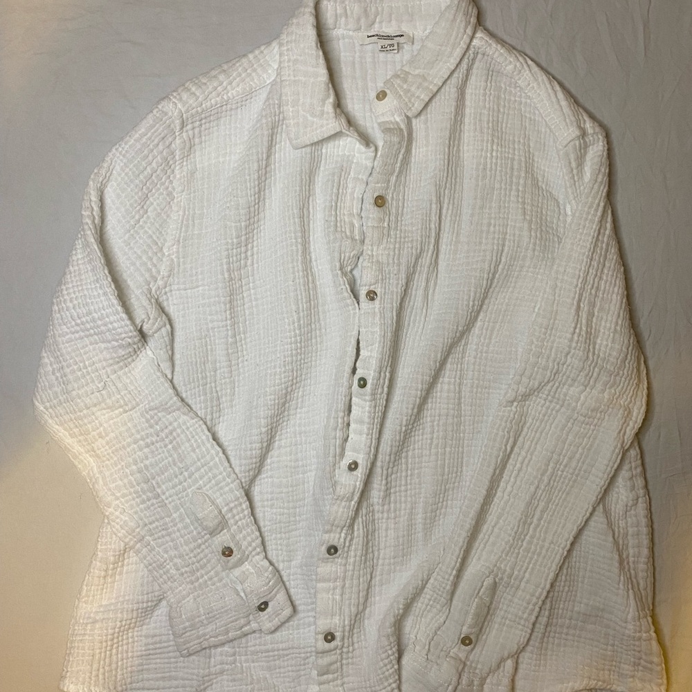 White long sleeve button up